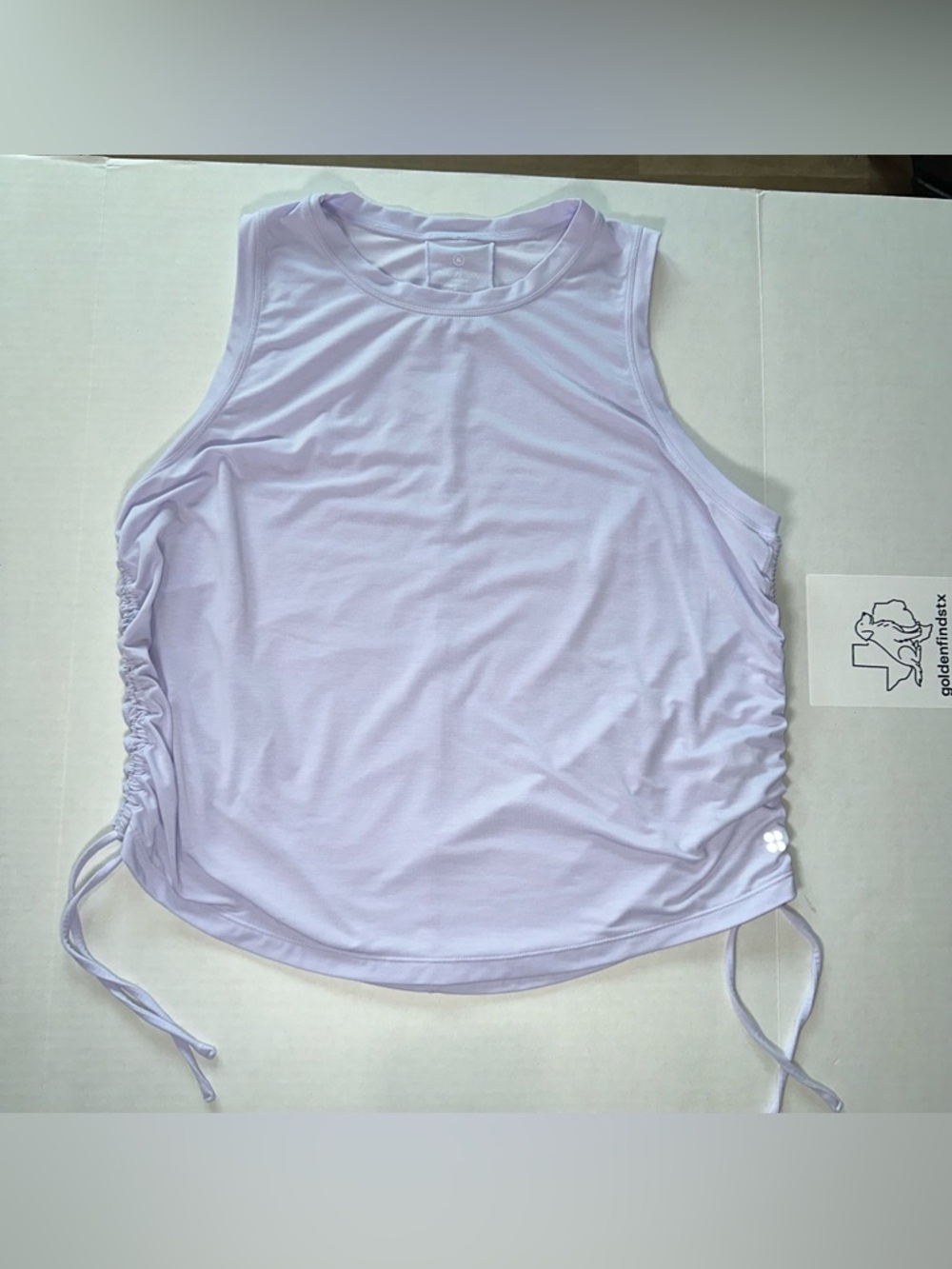 Sweaty Betty Women’s Lavender Ruched Side Tank Top Sleeveless Activewear